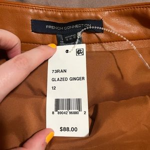 French Connection faux leather skirt